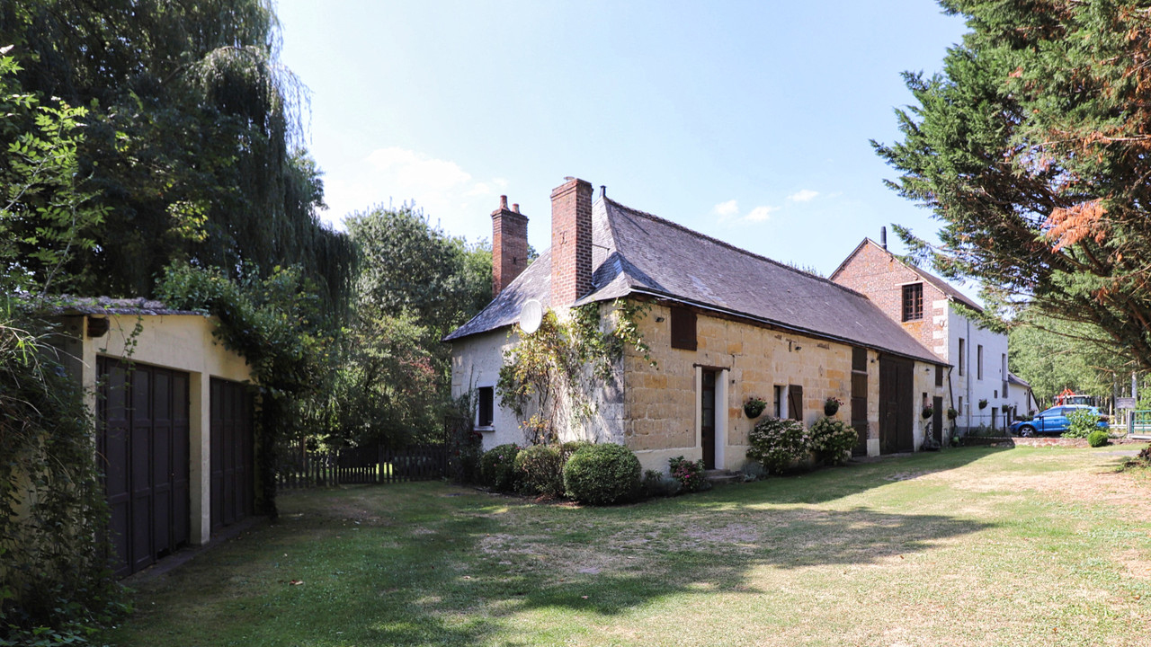 Exterior of Gite La Maison du Frere self-catering cottage at Moulin St Blaise watermill